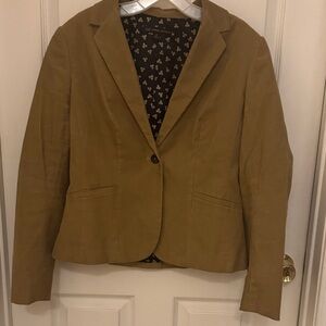 Brooks Brothers Tan Single-Button Corduroy Blazer
